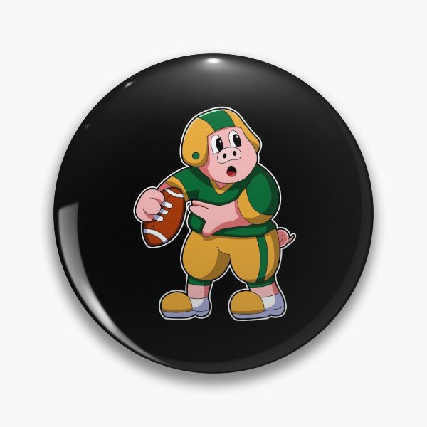 Item preview, Pig at Sports with Football & Helmet designed and sold by Snabdesign84.