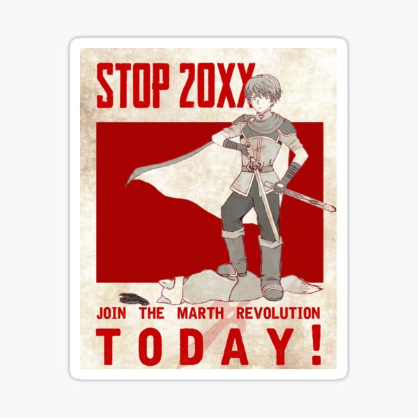 Vista previa del artículo con la obra «Cartel de propaganda de Marth», diseñado y vendido por claywing.