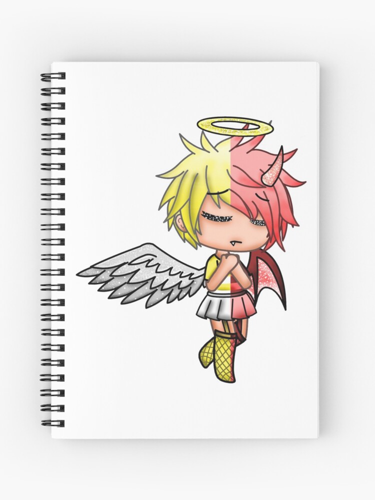 Gacha Life Half Demon Half Angle Spiral Notebook By I Hate School Redbubble