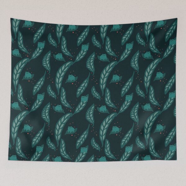 Item preview, frog leaf green pattern designed and sold by naanlin.
