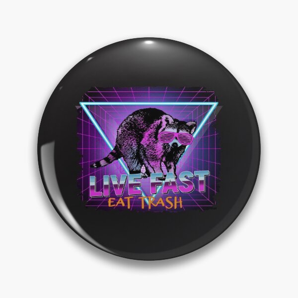 Item preview, Raccoon Raccoons Live Fast Eat Trash Panda Funny Retro Gift designed and sold by mydesigns15.