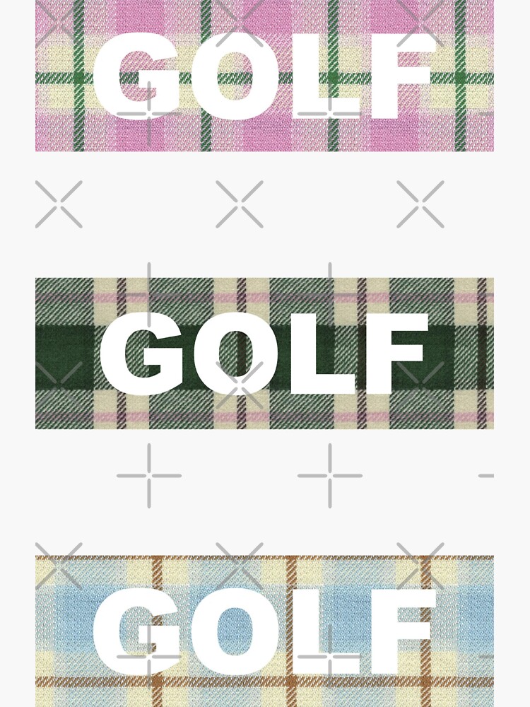GOLF PLAID STICKER PACK Sticker