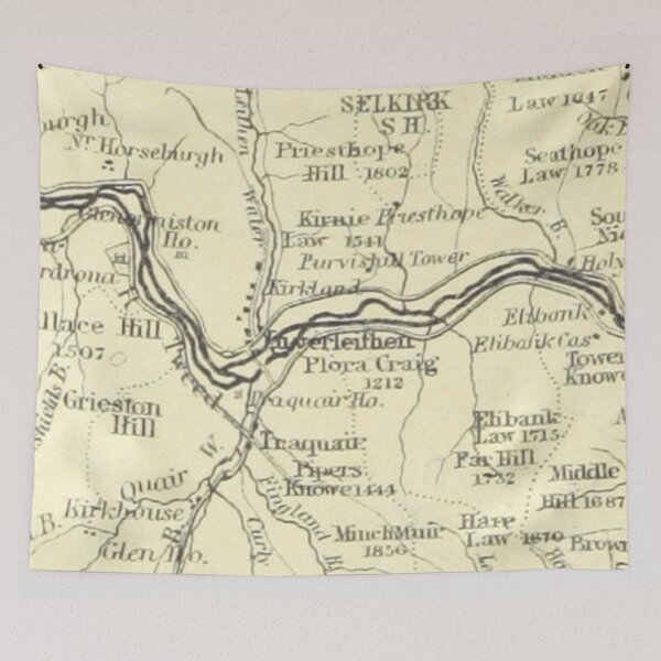 Item preview, INNERLEITHEN & surrounding area map, 1898 designed and sold by yourscotborders.