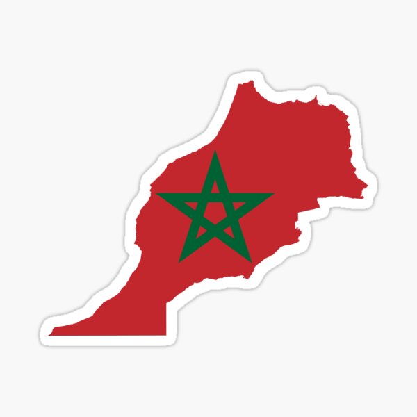 Aperçu de l'œuvre Carte du drapeau du Maroc créée et vendue par abbeyz71.