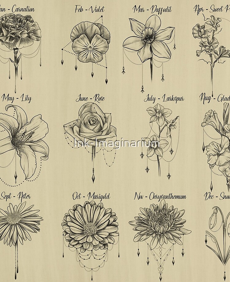 Birth Flower Tattoo Designs