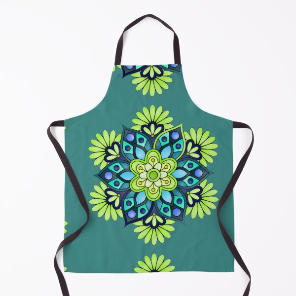 Item preview, Turquoise mandala scrubs designed and sold by karimaK-71.