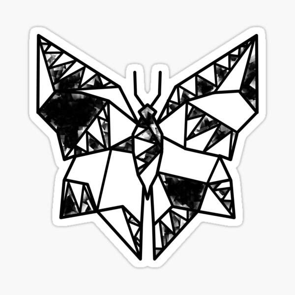 Wunjo Rune | Abstract Butterfly Geometric Line Art Sticker