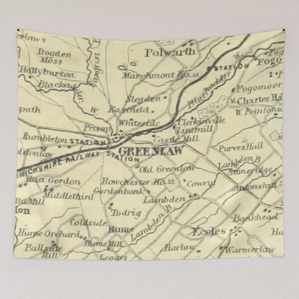 Item preview, GREENLAW & surrounding area map, 1898 designed and sold by yourscotborders.
