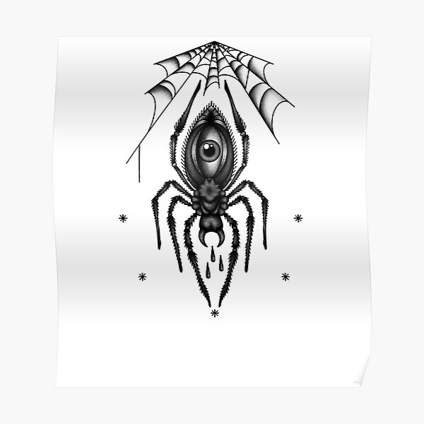 Spider Tattoo Posters for Sale | Redbubble