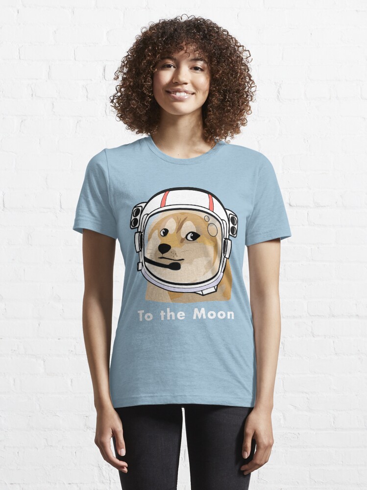Alternate view of Doge to the moon Essential T-Shirt