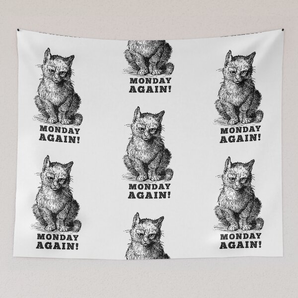 Item preview, Monday disappointed cat designed and sold by Ziyodus.