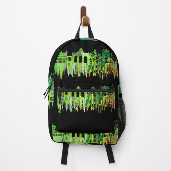 Item preview, Brussels Skyline -green on black- designed and sold by Evangelos Kofinakos.