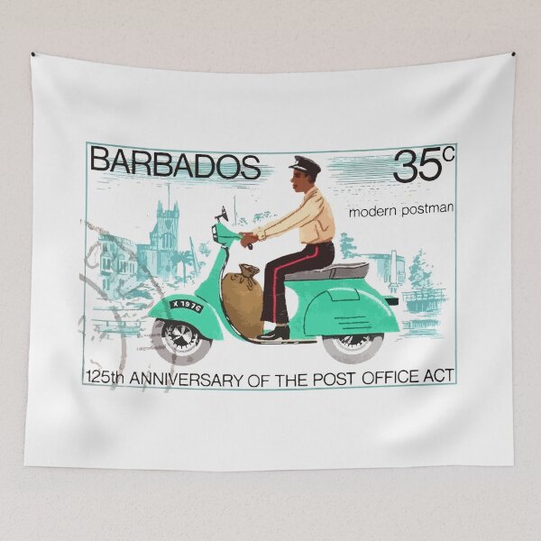 Item preview, 1976 BARBADOS Modern Postman Postage Stamp designed and sold by retrographics.