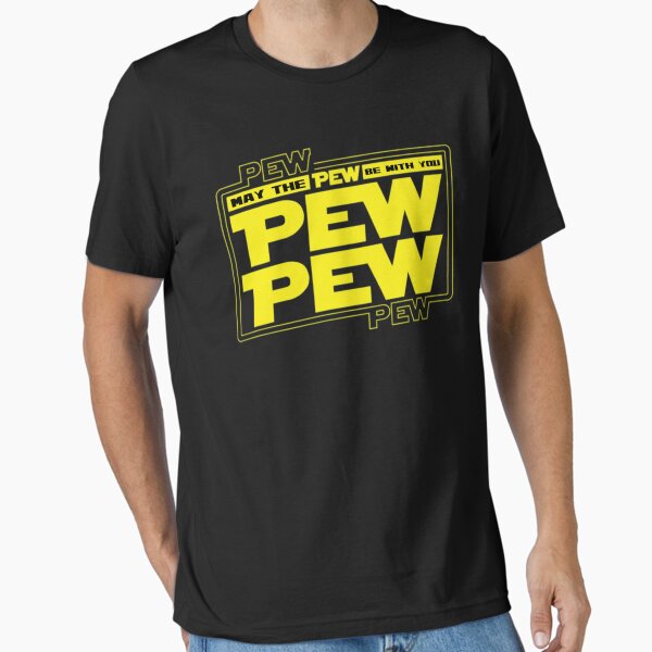 Vista previa del artículo con la obra «Pew Pew Pew», diseñado y vendido por Callahans.