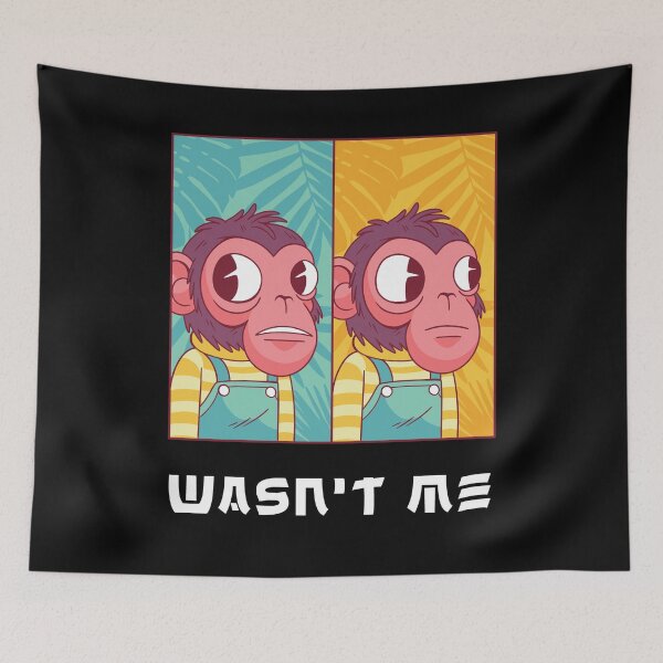 Item preview, Wasn't me. Cartoon illustration of the monkey puppet meme.  designed and sold by JuiceDesign.