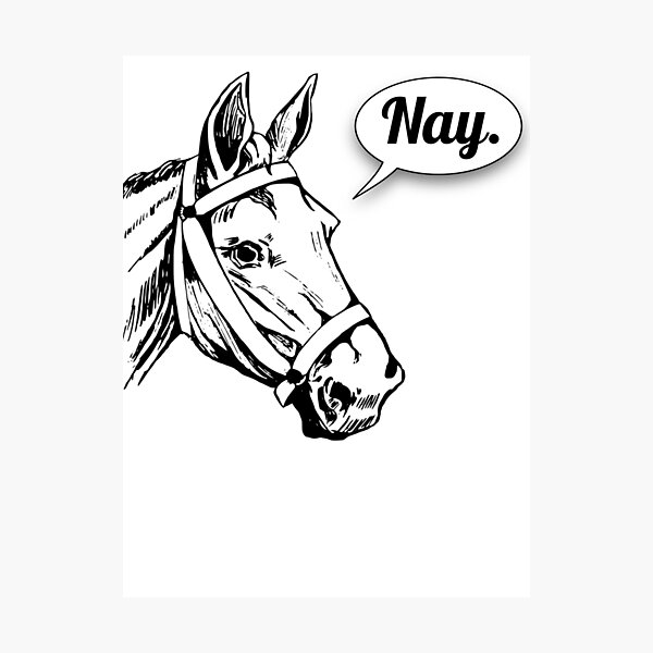 Item preview, Horse says nay designed and sold by FaruqFront.