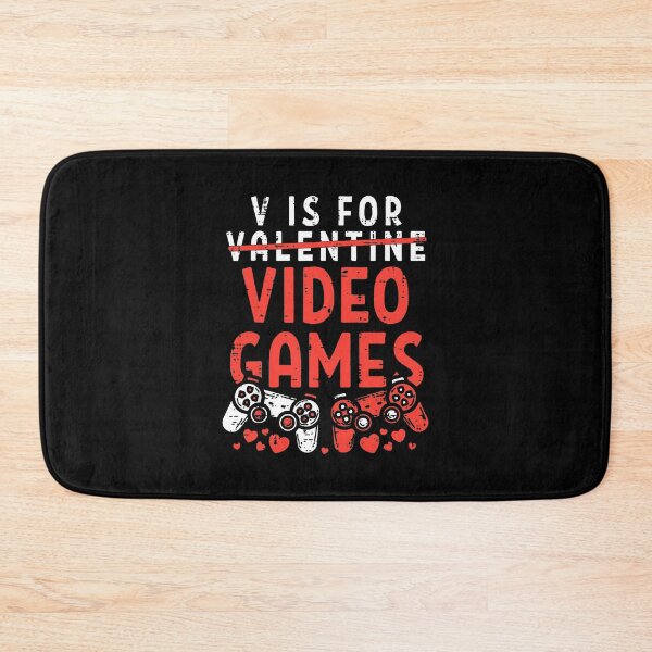 Item preview, V is for video games funny valentines day gamer boy men designed and sold by hibamouafak.
