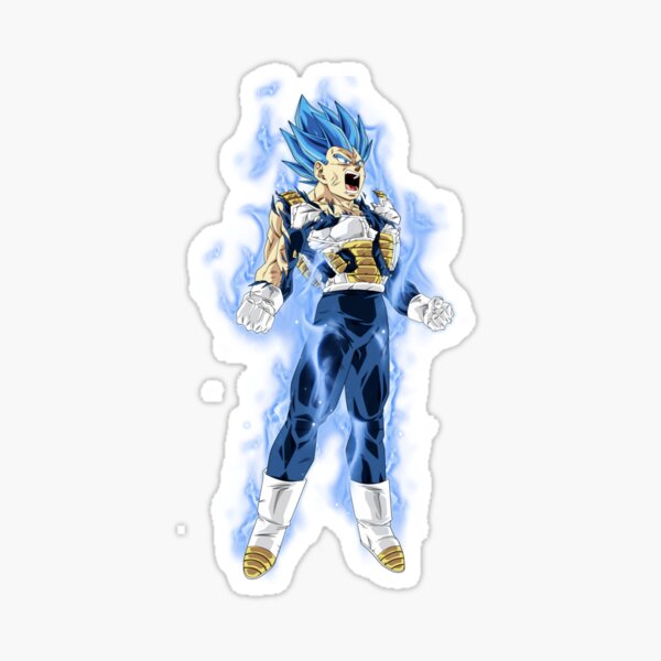 super saiyan blue evolution vegeta Sticker for Sale by Marty Thor