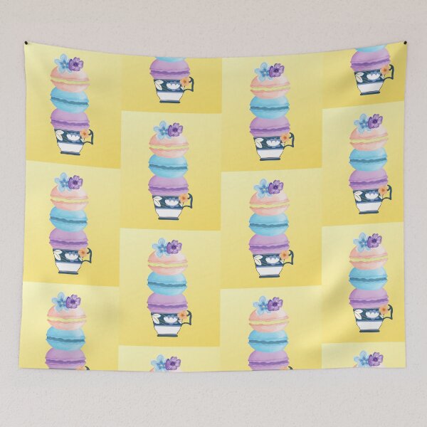 Item preview, Tea Cup Tower of Macarons designed and sold by zanybay.