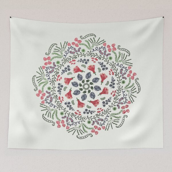 Item preview, Mandala of flowers, berries and fruits of the mountain forest designed and sold by Anna Ratkevich.