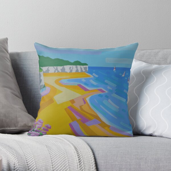 Stone Bay Broadstairs Sunshine Sail Throw Pillow