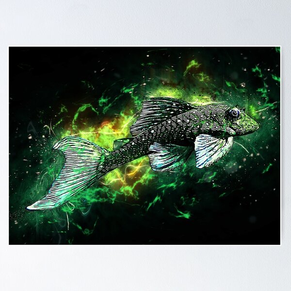 Vista previa del artículo con la obra «L200 Verde Phantom Pleco», diseñado y vendido por GFishy.