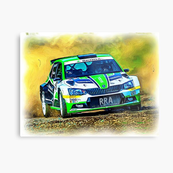 Impressions Metalliques Sur Le Theme Rallye Automobile Redbubble