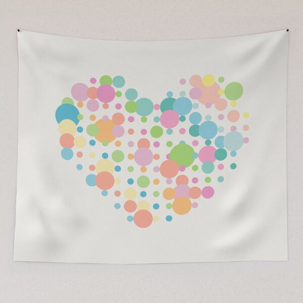 Item preview, Heart - dottet design in pastel colours designed and sold by greatnorris.