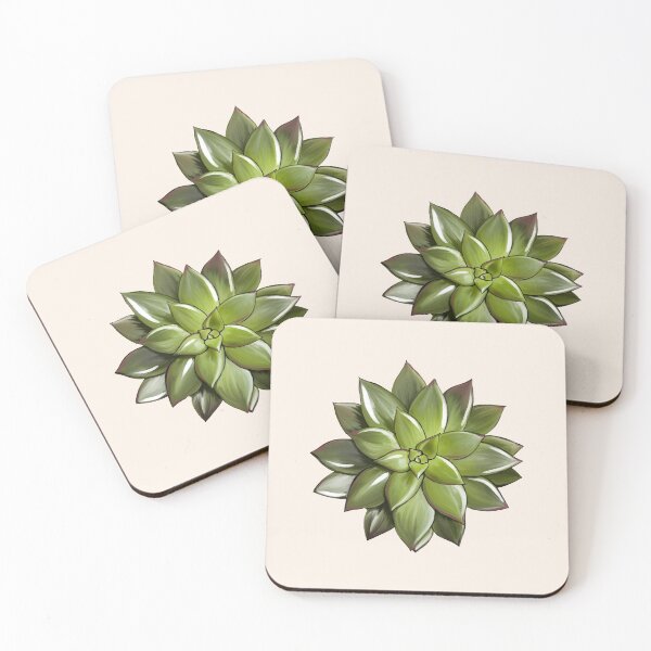 Item preview, Green succulent plant, cool succulent plant watercolor drawing designed and sold by Collagedream.