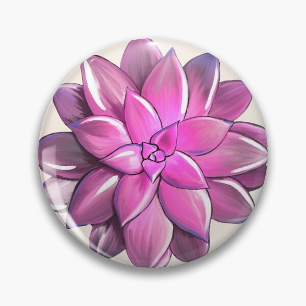 Item preview, Pink succulent plant, pink cool succulent plant watercolor drawing designed and sold by Collagedream.