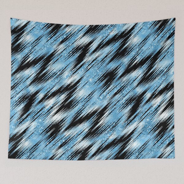 Item preview, Pinstripe Glitter & Blue designed and sold by ReesDesigns.