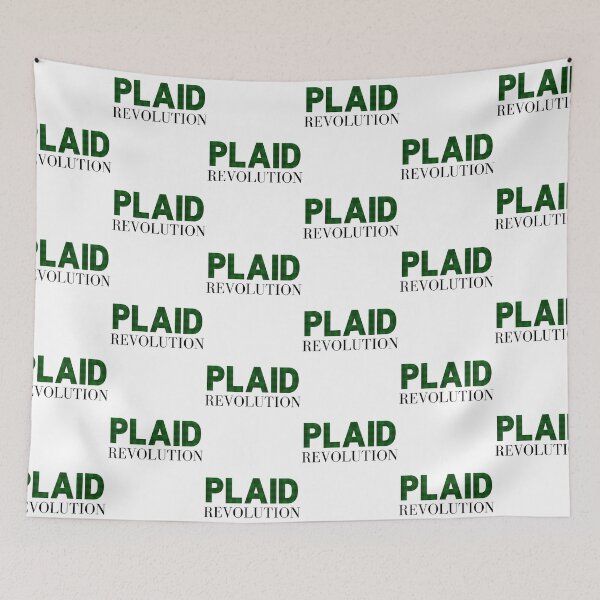 Item preview, Plaid Revolution in Buffalo Plaid Green designed and sold by HappyPeeps.