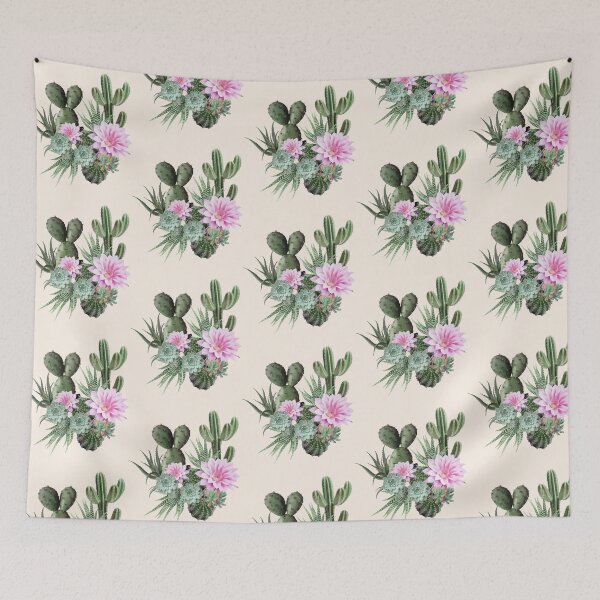 Item preview, Succulents composition with Cactus and  flower, watercolor, cool succulent plant drawing designed and sold by Collagedream.