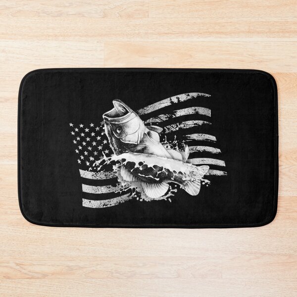 Artikelvorschau, Forellenbarsch Fischen US Flagge Vintage Flagge entworfen und verkauft von MarkusShirts.