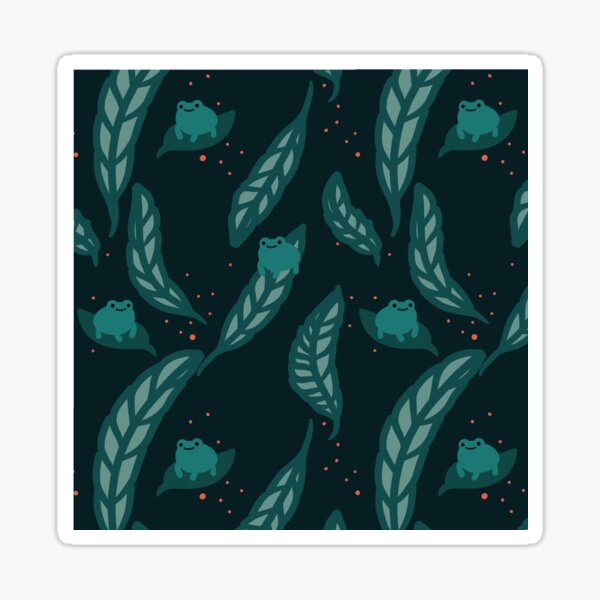 Item preview, frog leaf green pattern designed and sold by naanlin.