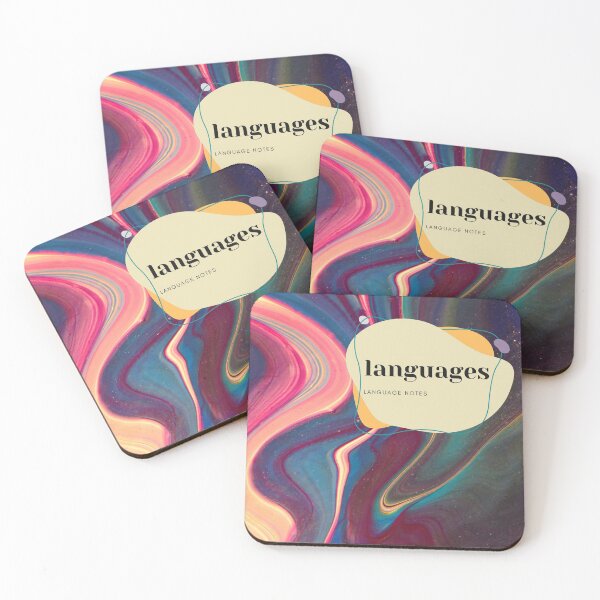 Item preview, LANGUAGE NOTES Modern Language Learning Polyglot Abstract designed and sold by a-little-ink.
