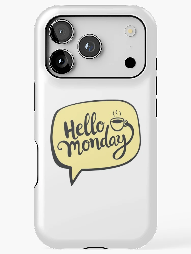 Thumbnail 1 of 4, iPhone Case, Hello Monday Coffee designed and sold by ReesDesigns.