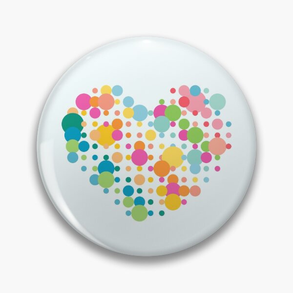 Item preview, Heart - dotted design in neon pastel colours designed and sold by greatnorris.