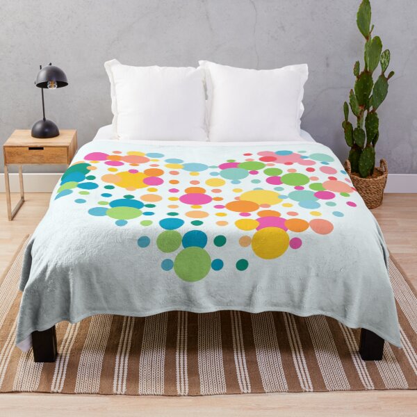 Item preview, Heart - dotted design in neon pastel colours designed and sold by greatnorris.