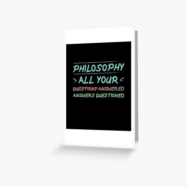 Item preview, All your answers questioned (Philosophy) designed and sold by 4stoics.