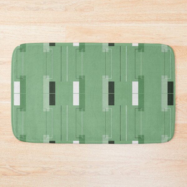 Item preview, White Hairline with Soft Green Squares designed and sold by Istvan Ocztos.
