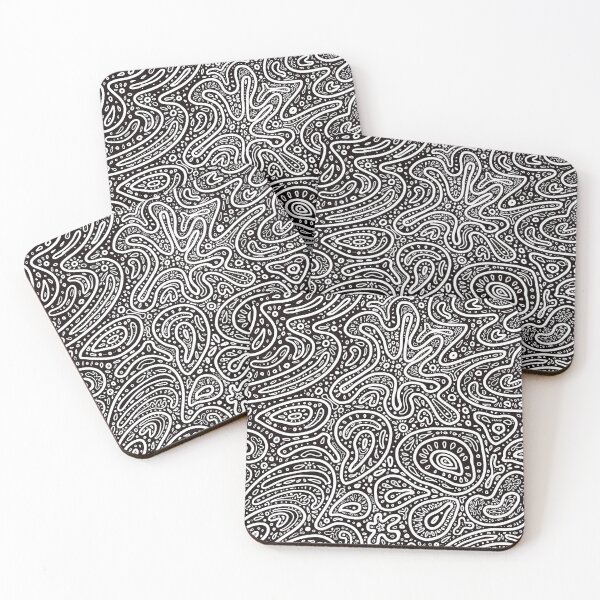 Item preview, Amoeba Paisley Black designed and sold by EmmiLooArt.