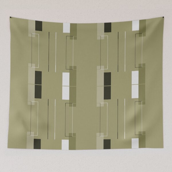 Item preview, White Hairline with Soft Brown Squares designed and sold by Istvan Ocztos.