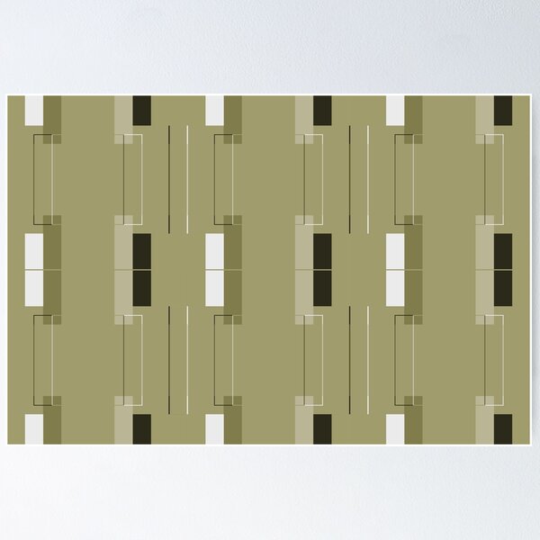 Item preview, White Hairline with Soft Brown Squares designed and sold by Istvan Ocztos.
