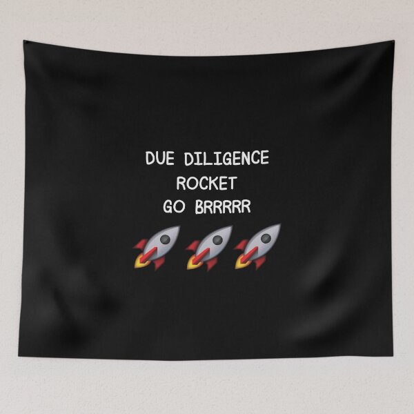 Item preview, Due Diligence Rocket Emoji BRRRRR designed and sold by Aetha.