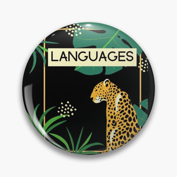 Item preview, LANGUAGE NOTES Modern Language Learning Polyglot Abstract Plants Cheetah designed and sold by a-little-ink.