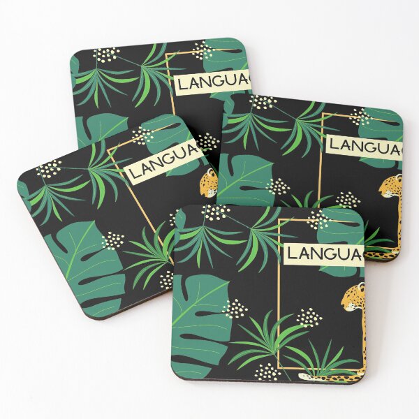 Item preview, LANGUAGE NOTES Modern Language Learning Polyglot Abstract Plants Cheetah designed and sold by a-little-ink.