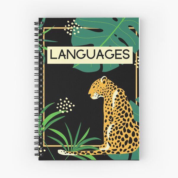 Item preview, LANGUAGE NOTES Modern Language Learning Polyglot Abstract Plants Cheetah designed and sold by a-little-ink.
