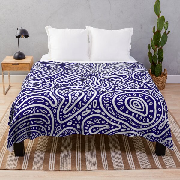 Item preview,  Amoeba Paisley Navy designed and sold by EmmiLooArt.