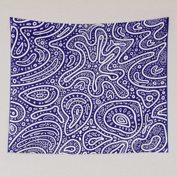 Item preview,  Amoeba Paisley Navy designed and sold by EmmiLooArt.